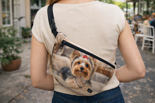 Personalisierte Bauchtasche mit Hundemotiv