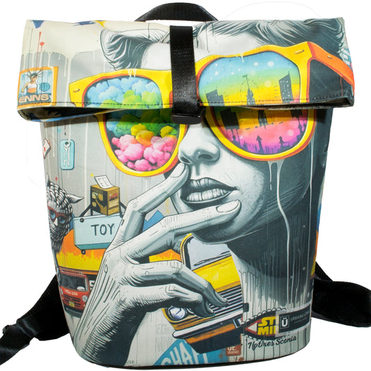 Rolltop Rucksack "Brille"