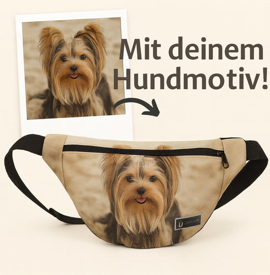 Personalisierte Bauchtasche mit Hundemotiv