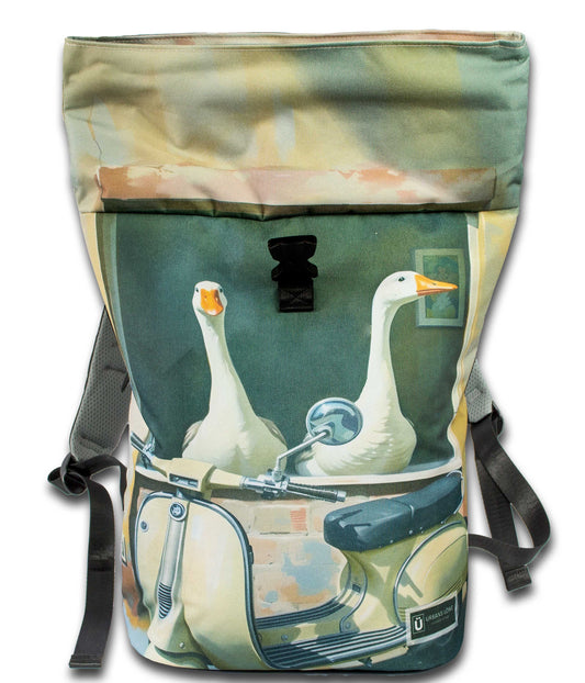 Rolltop Rucksack "Gänse"